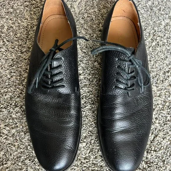 Coach Black Leather Oxford Dress Shoes Mens 11.5 Business Casual Preppy Formal - Picture 2 of 7
